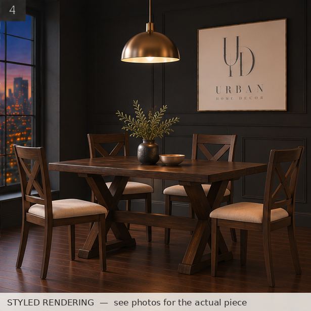 STYLED RENDERING — Charcoal dusk — see photos for the actual piece