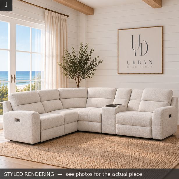 STYLED RENDERING — Coastal daylight — see photos for the actual piece