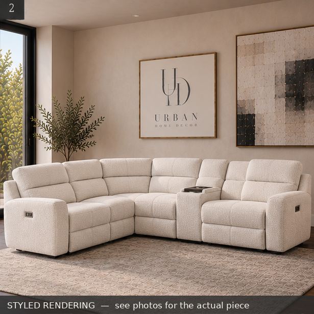 STYLED RENDERING — Modern minimal — see photos for the actual piece