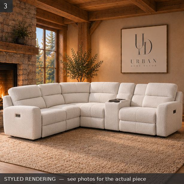 STYLED RENDERING — Rustic warm — see photos for the actual piece