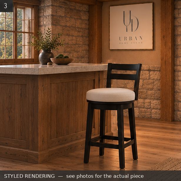 STYLED RENDERING — Rustic warm — see photos for the actual piece
