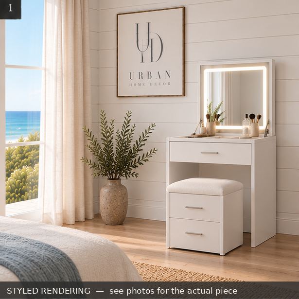 STYLED RENDERING — Coastal daylight — see photos for the actual piece