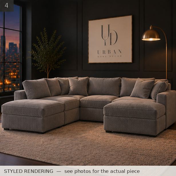 STYLED RENDERING — Charcoal dusk — see photos for the actual piece