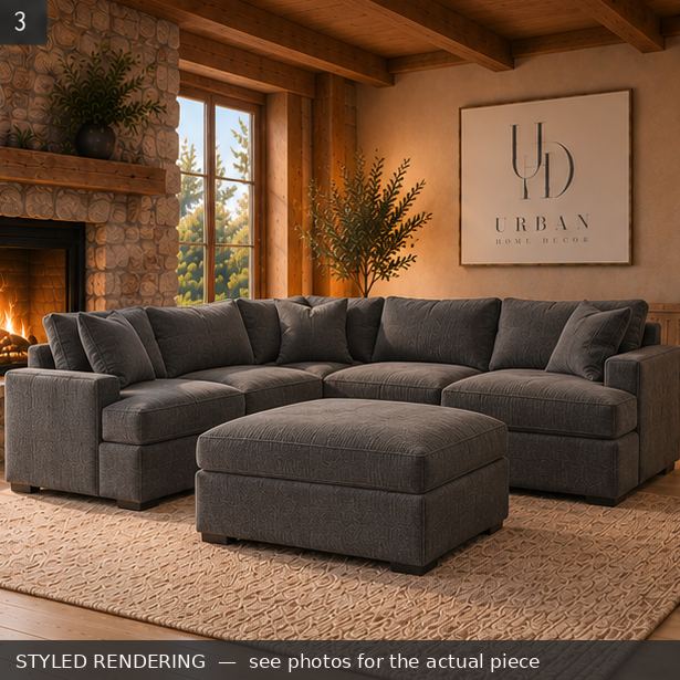 STYLED RENDERING — Rustic warm — see photos for the actual piece