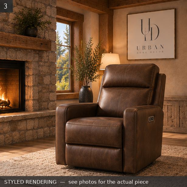 STYLED RENDERING — Rustic warm — see photos for the actual piece