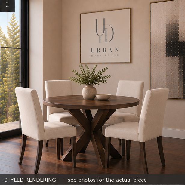STYLED RENDERING — Modern minimal — see photos for the actual piece