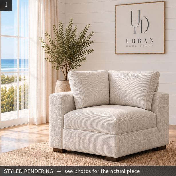 STYLED RENDERING — Coastal daylight — see photos for the actual piece
