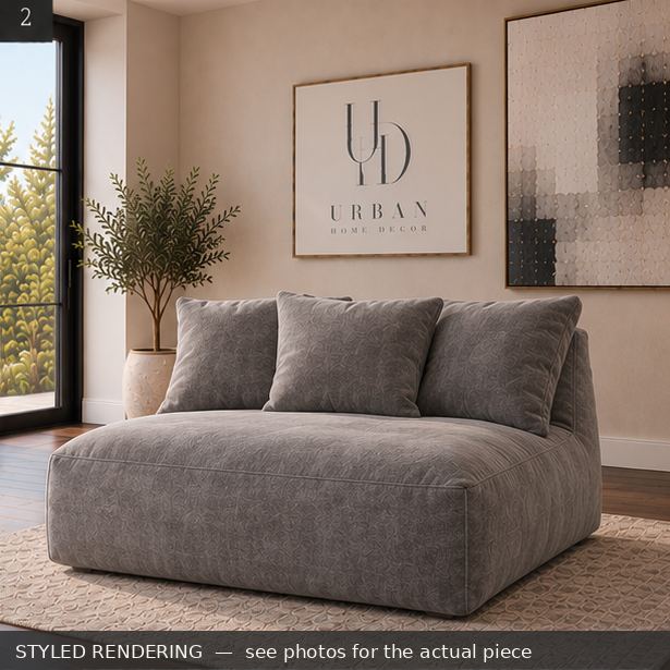 STYLED RENDERING — Modern minimal — see photos for the actual piece