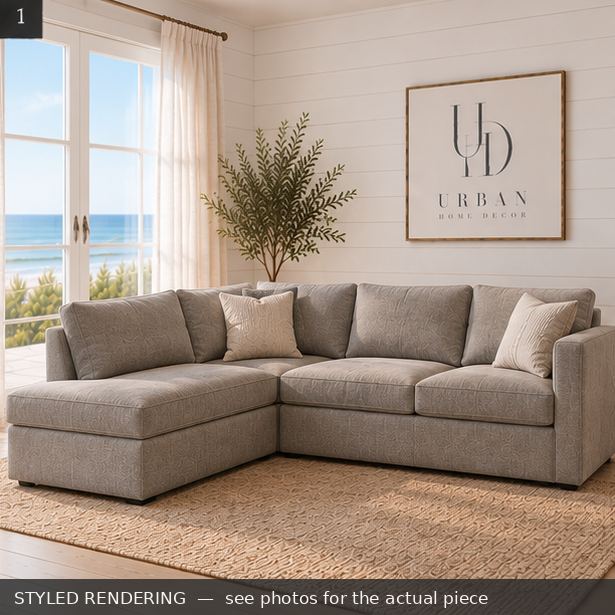 STYLED RENDERING — Coastal daylight — see photos for the actual piece