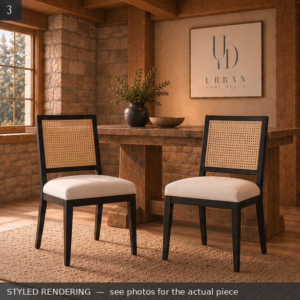 STYLED RENDERING — Rustic warm — see photos for the actual piece