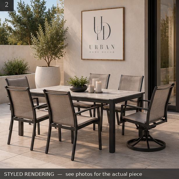 STYLED RENDERING — Modern minimal — see photos for the actual piece