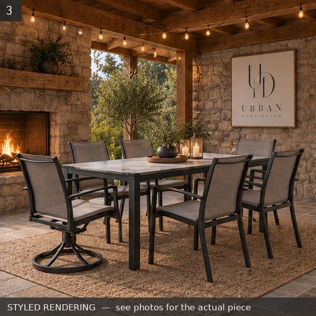 STYLED RENDERING — Rustic warm — see photos for the actual piece