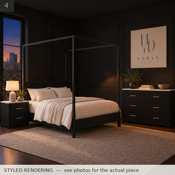 STYLED RENDERING — Charcoal dusk — see photos for the actual piece