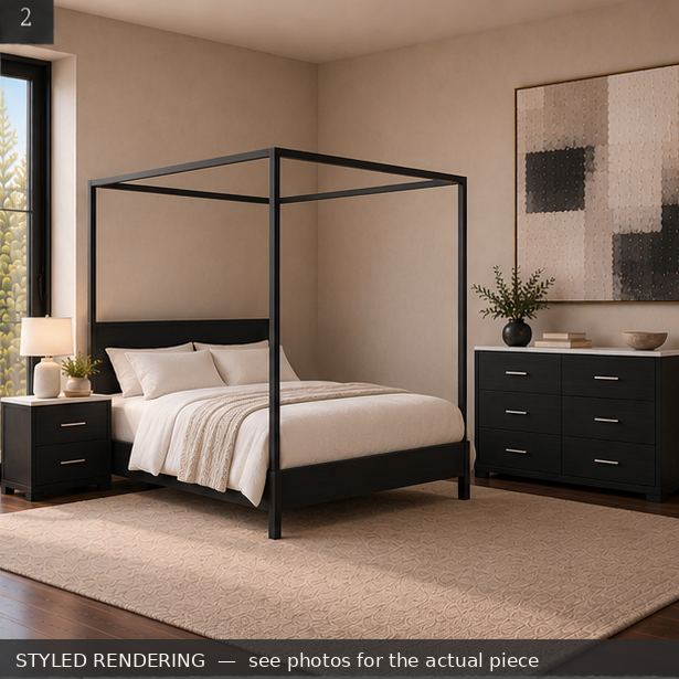 STYLED RENDERING — Modern minimal — see photos for the actual piece